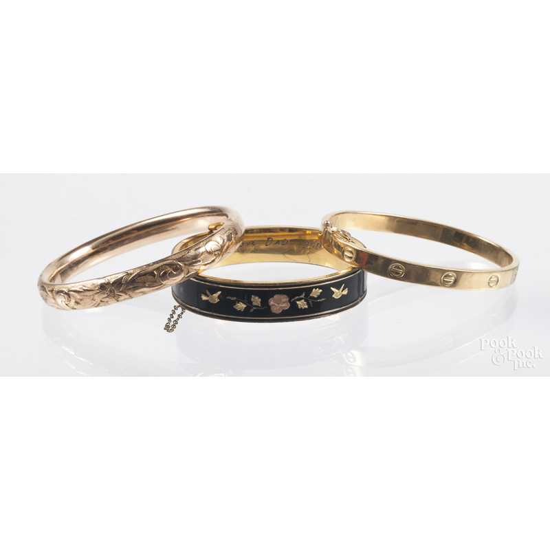 silver cartier style bangle